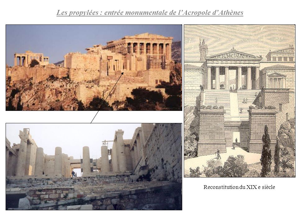 Les propylées : entrée monumentale de l’Acropole d’Athènes