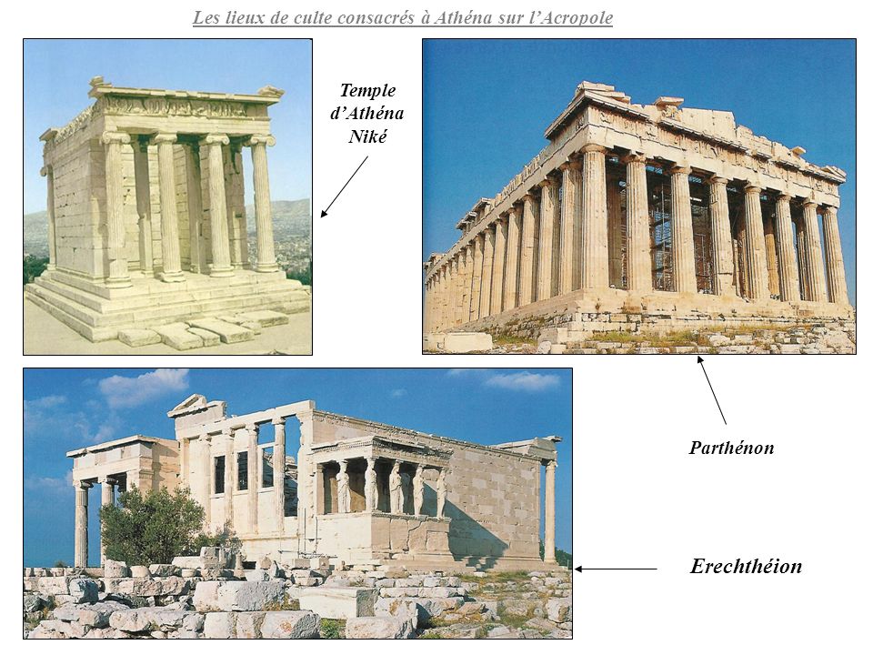 Les lieux de culte consacrés à Athéna sur l’Acropole