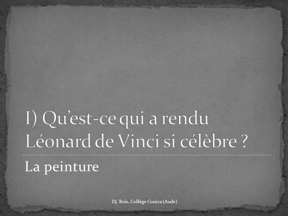 I) Qu’est-ce qui a rendu Léonard de Vinci si célèbre
