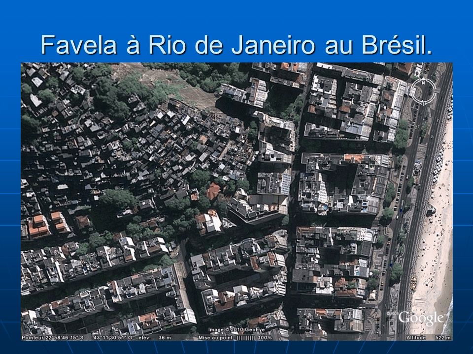 Favela à Rio de Janeiro au Brésil.