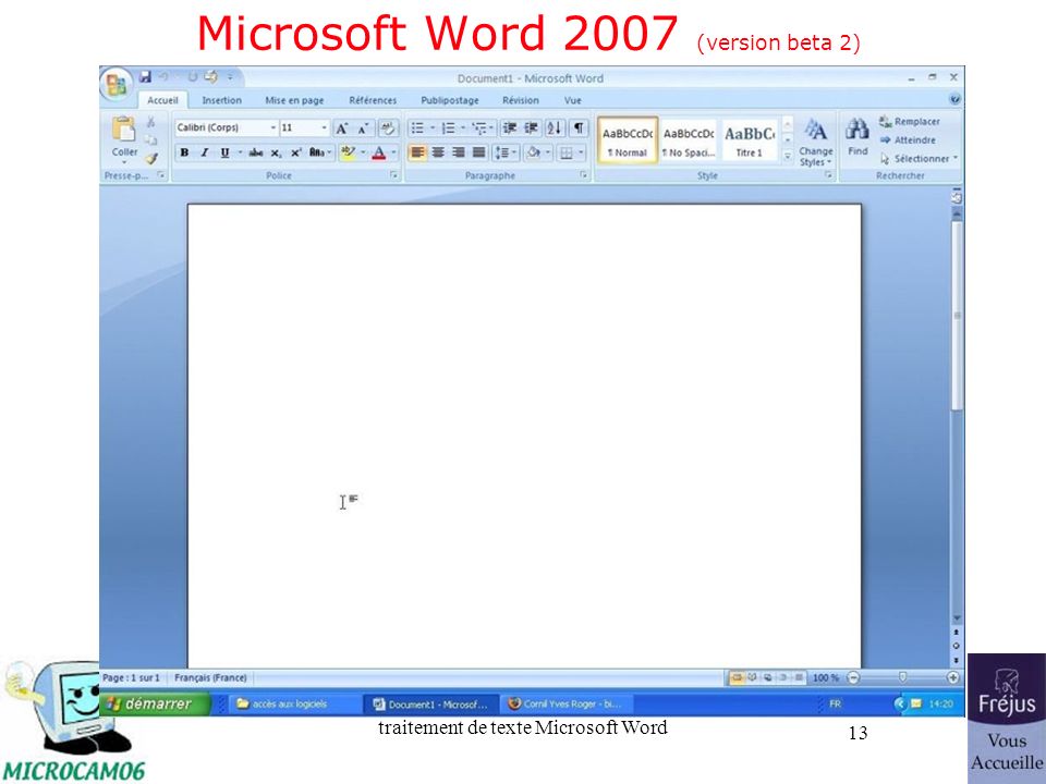 Microsoft Word 2007 (version beta 2)