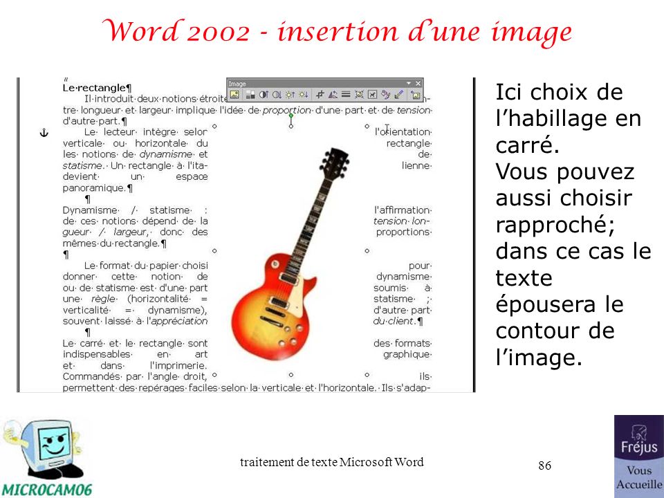 Word insertion d’une image