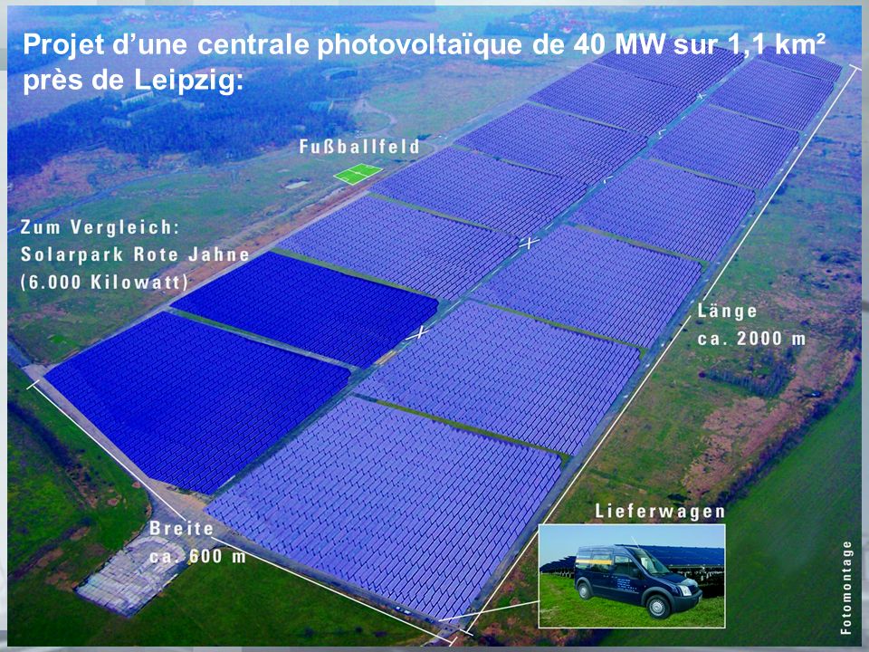 Projet d’une centrale photovoltaïque de 40 MW sur 1,1 km²