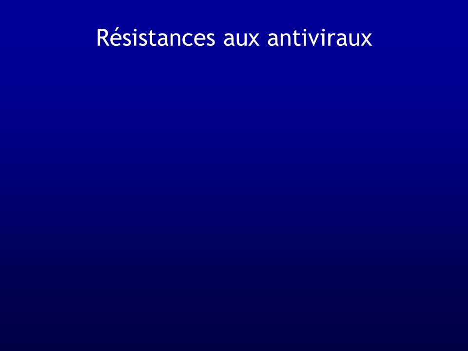 Résistances aux antiviraux