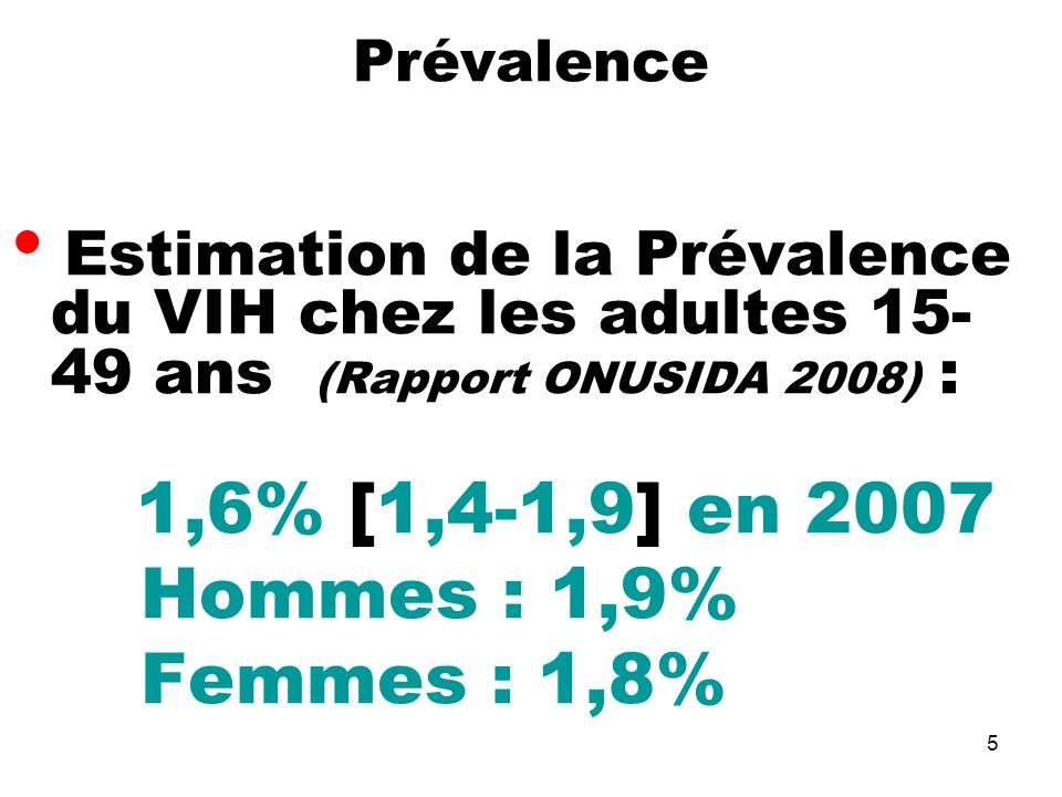 Hommes : 1,9% Femmes : 1,8% Prévalence