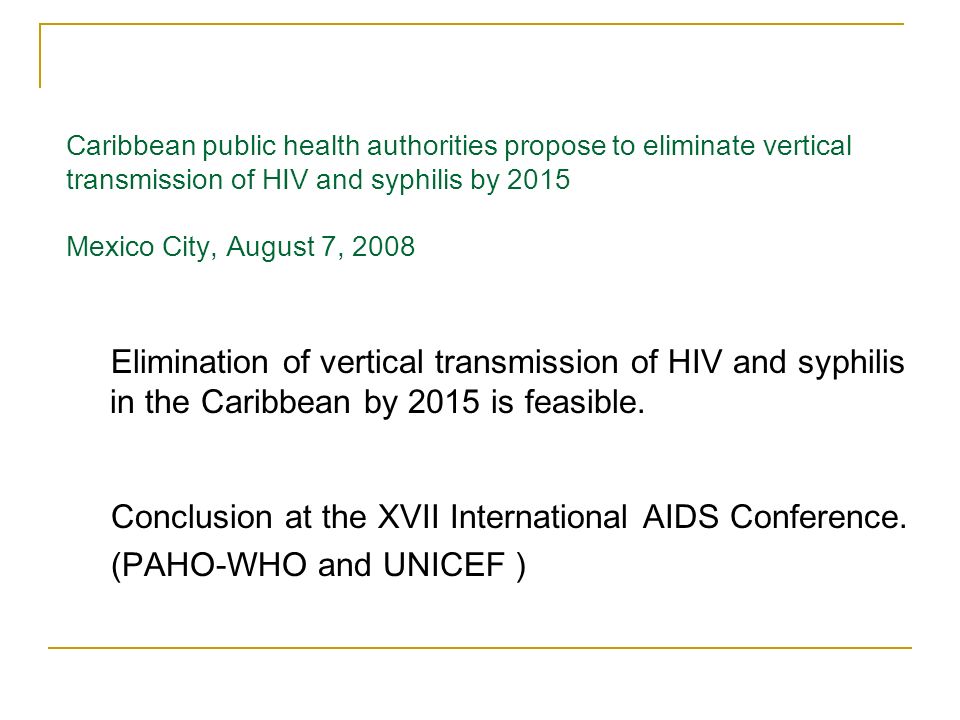 Conclusion at the XVII International AIDS Conference.