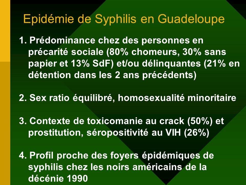 Epidémie de Syphilis en Guadeloupe