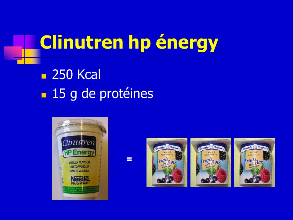 Clinutren hp énergy 250 Kcal 15 g de protéines =
