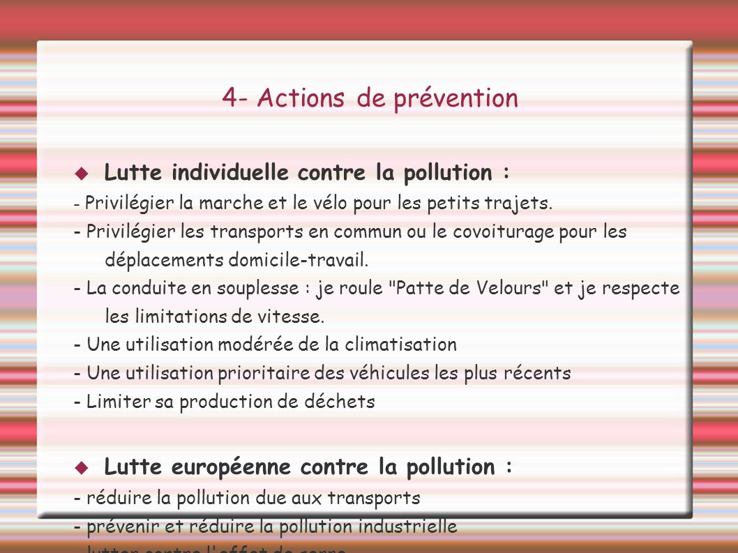 4- Actions de prévention