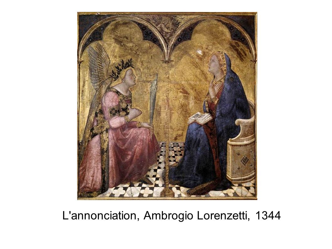 L annonciation, Ambrogio Lorenzetti, 1344