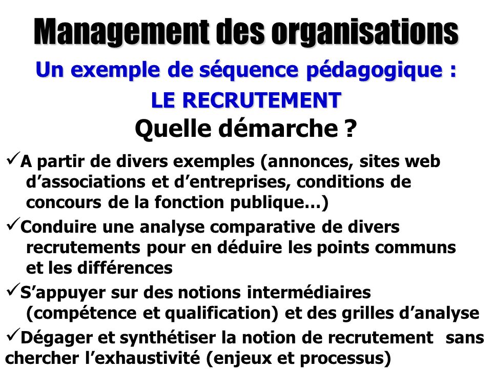 Management des organisations
