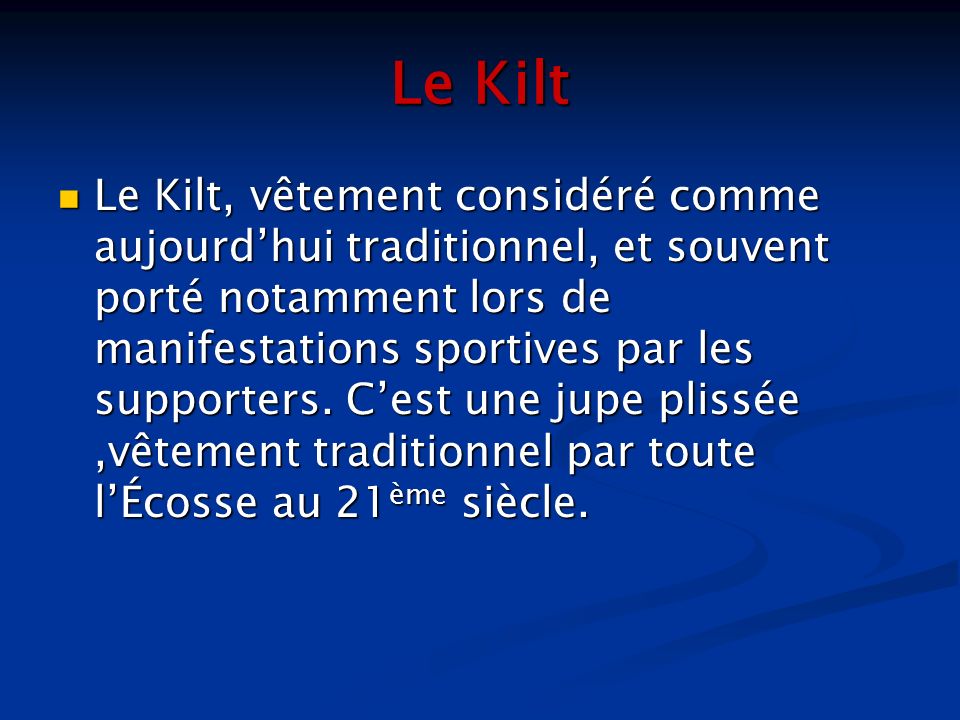 Le Kilt