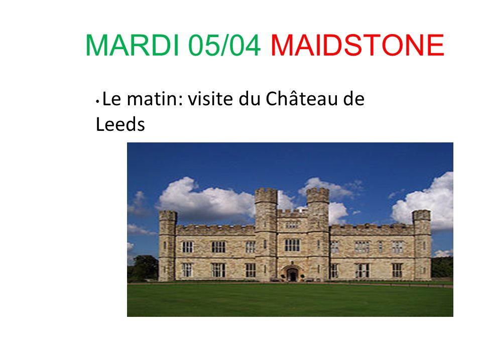MARDI 05/04 MAIDSTONE Le matin: visite du Château de Leeds 24