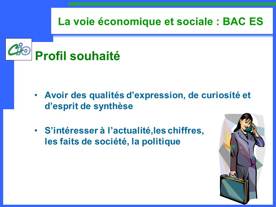 La voie économique et sociale : BAC ES