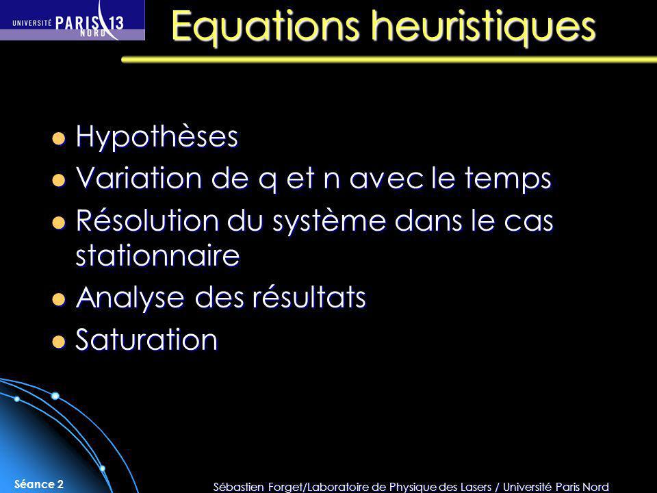Equations heuristiques