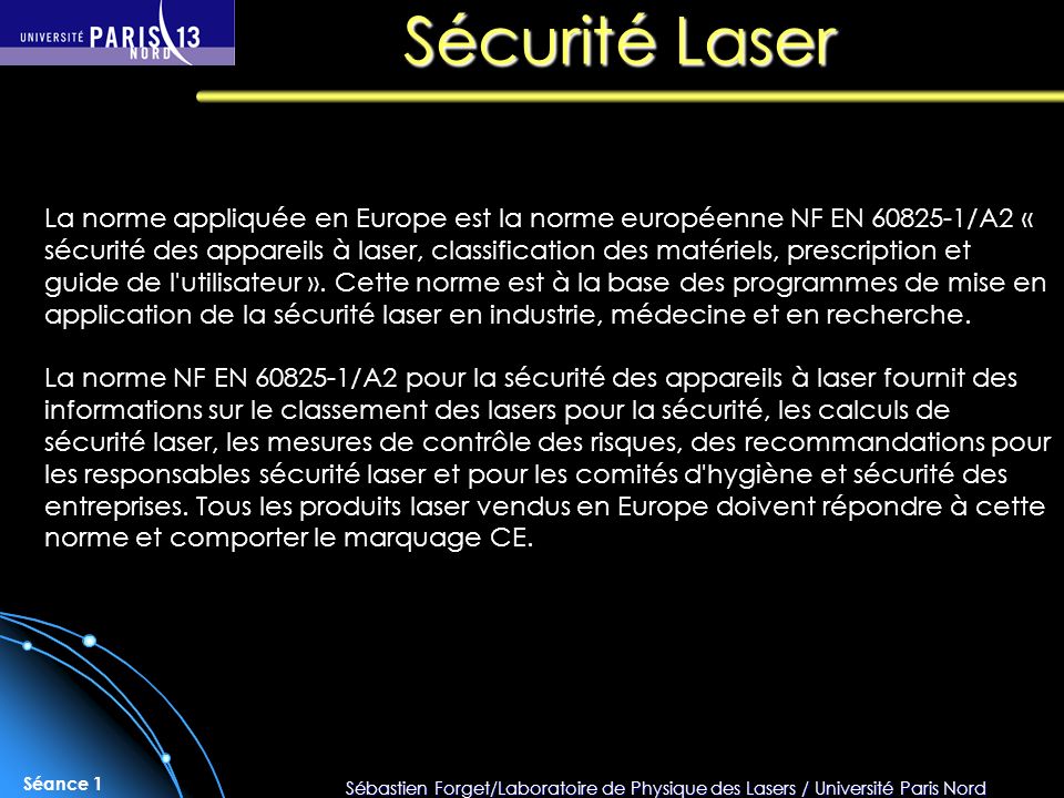 Sécurité Laser