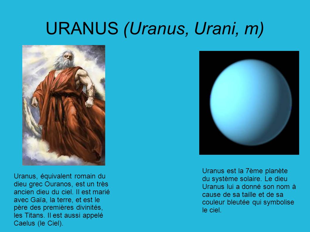 URANUS (Uranus, Urani, m)