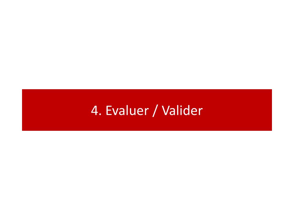 4. Evaluer / Valider