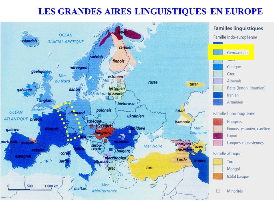 LES GRANDES AIRES LINGUISTIQUES EN EUROPE