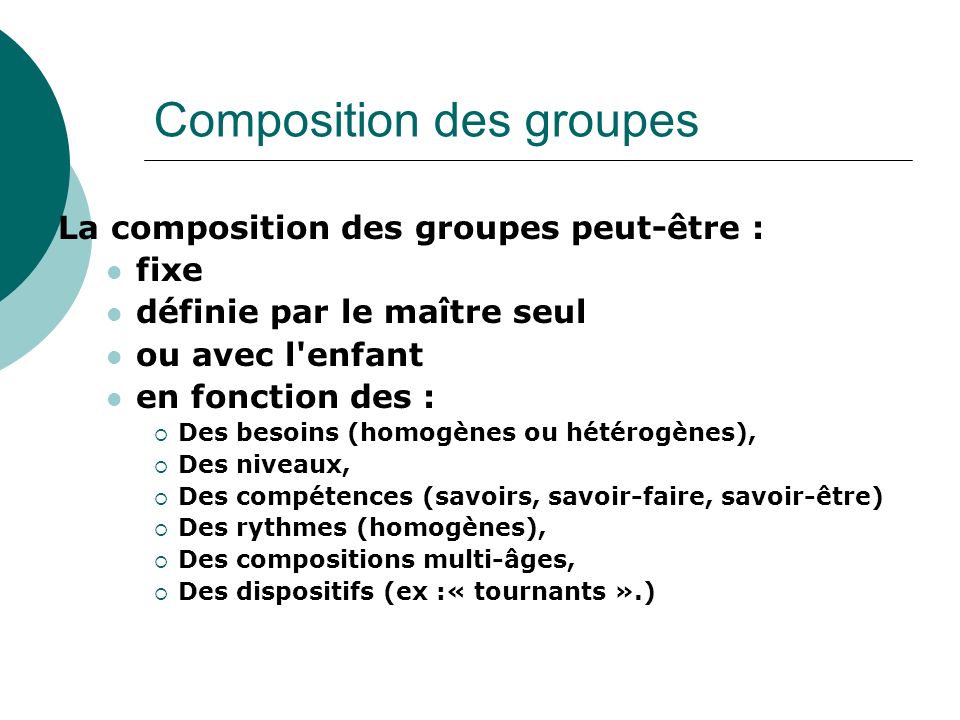 Composition des groupes