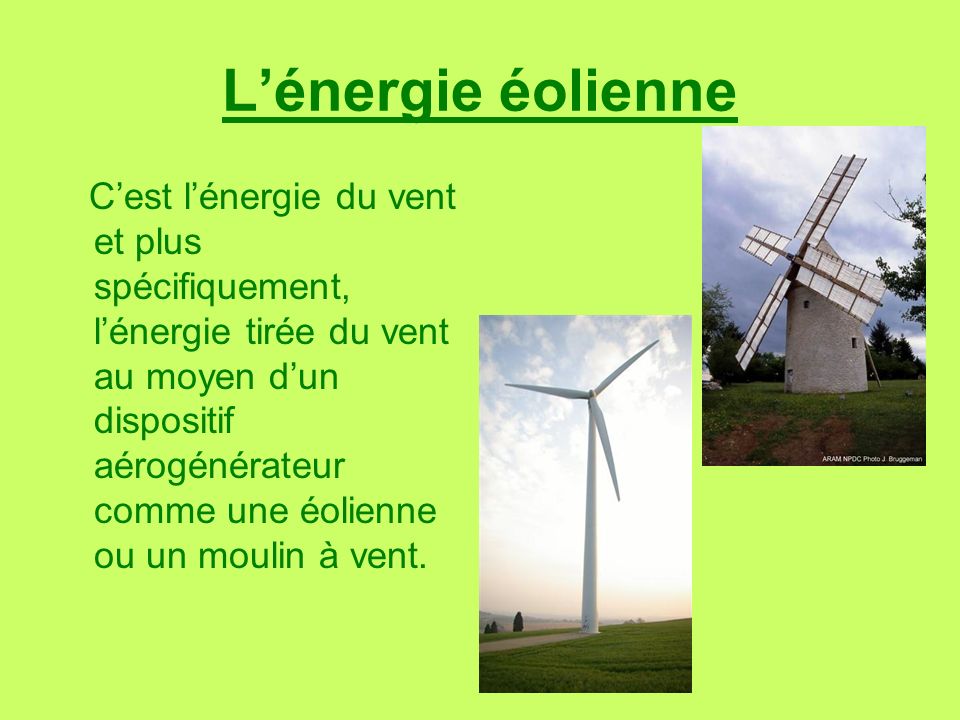 L’énergie éolienne