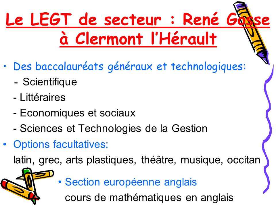 Le LEGT de secteur : René Gosse à Clermont l’Hérault