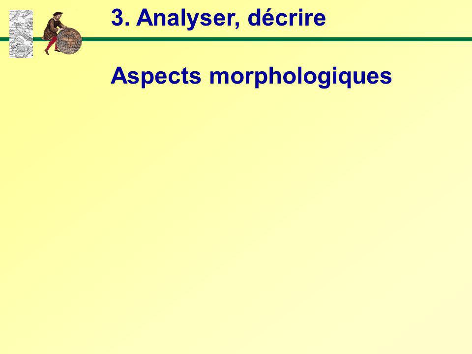 3. Analyser, décrire Aspects morphologiques