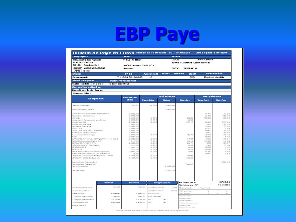 EBP Paye