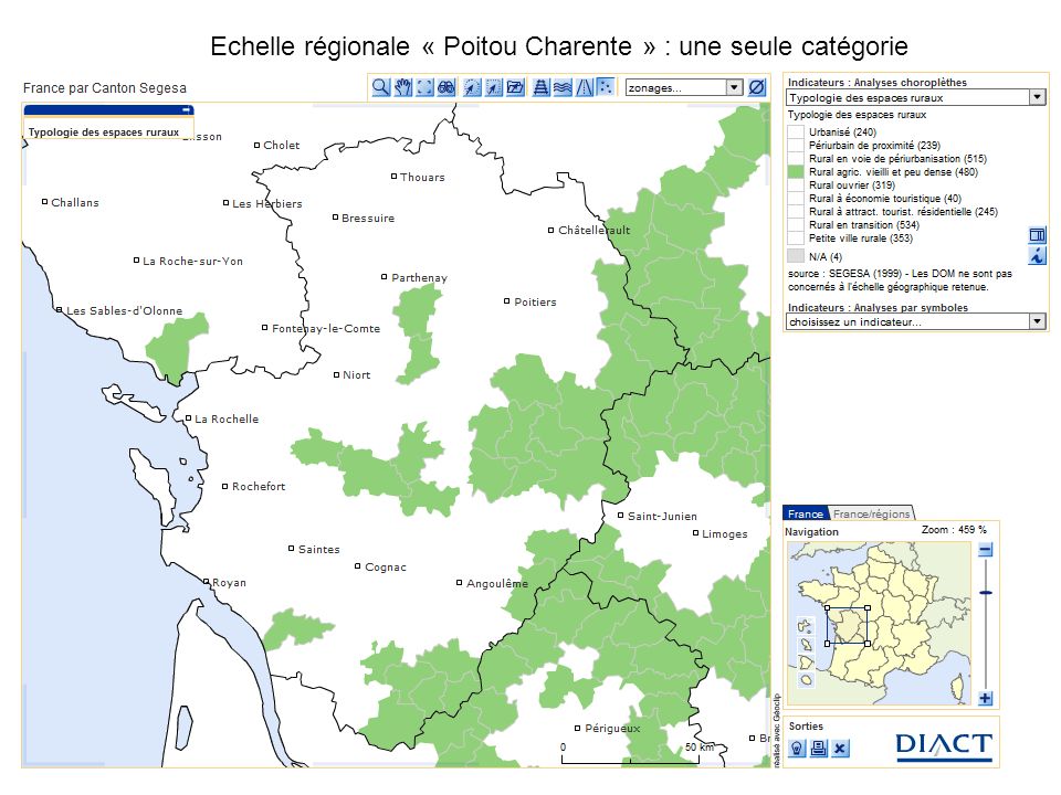 Echelle régionale « Poitou Charente » : une seule catégorie