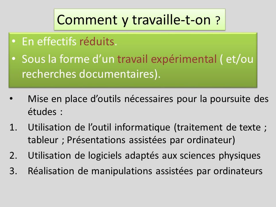 Comment y travaille-t-on