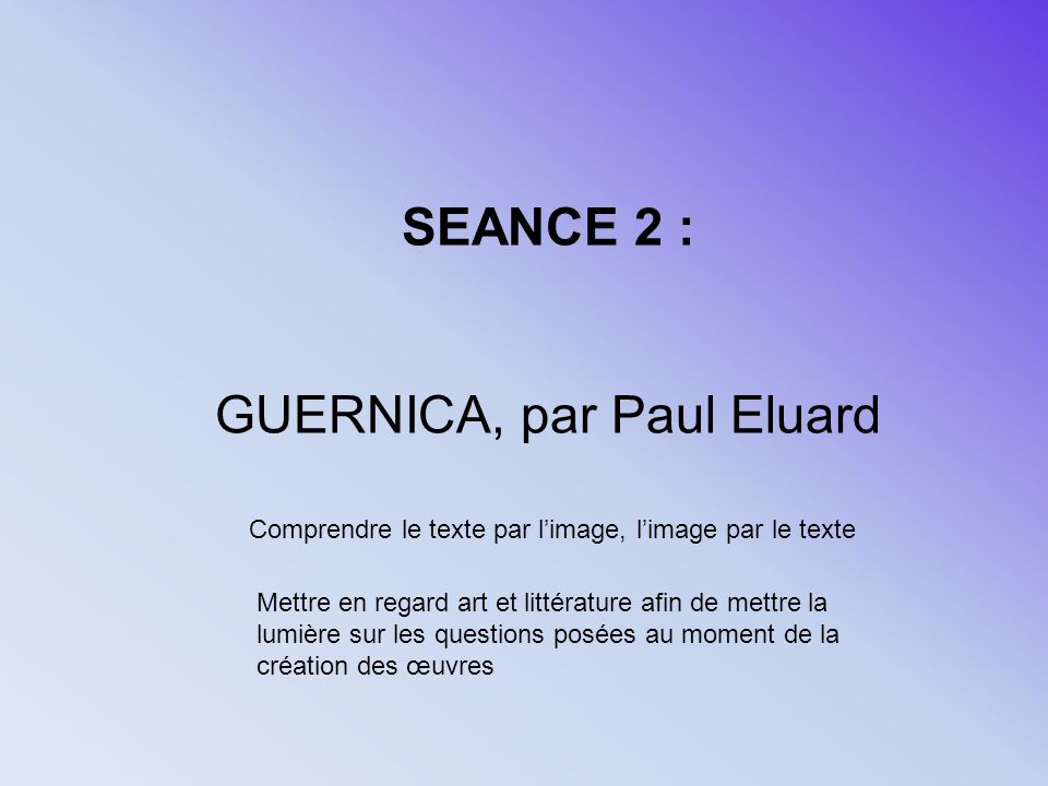 GUERNICA, par Paul Eluard