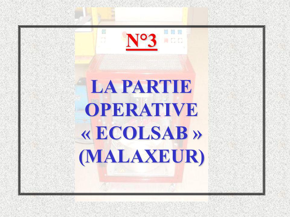 N°3 LA PARTIE OPERATIVE « ECOLSAB » (MALAXEUR)