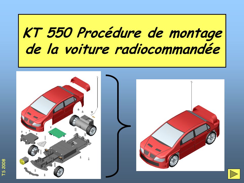KT 550 Procédure de montage de la voiture radiocommandée