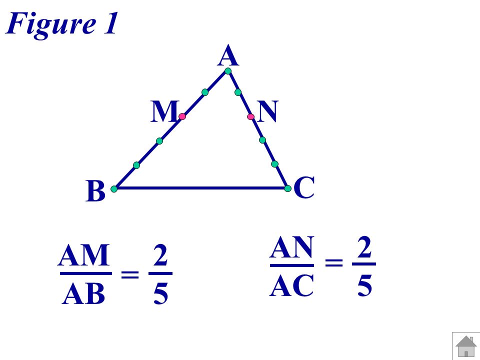 Figure 1 A M N C B AN AC = 2 5 AM AB = 2 5