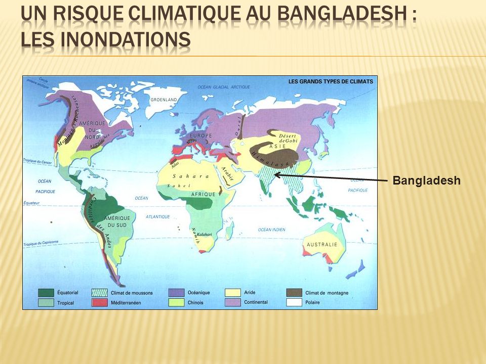 Un risque climatique au bangladesh : les inondations