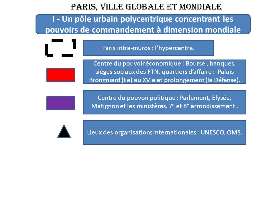 PARIS, VILLE GLOBALE ET MONDIALE