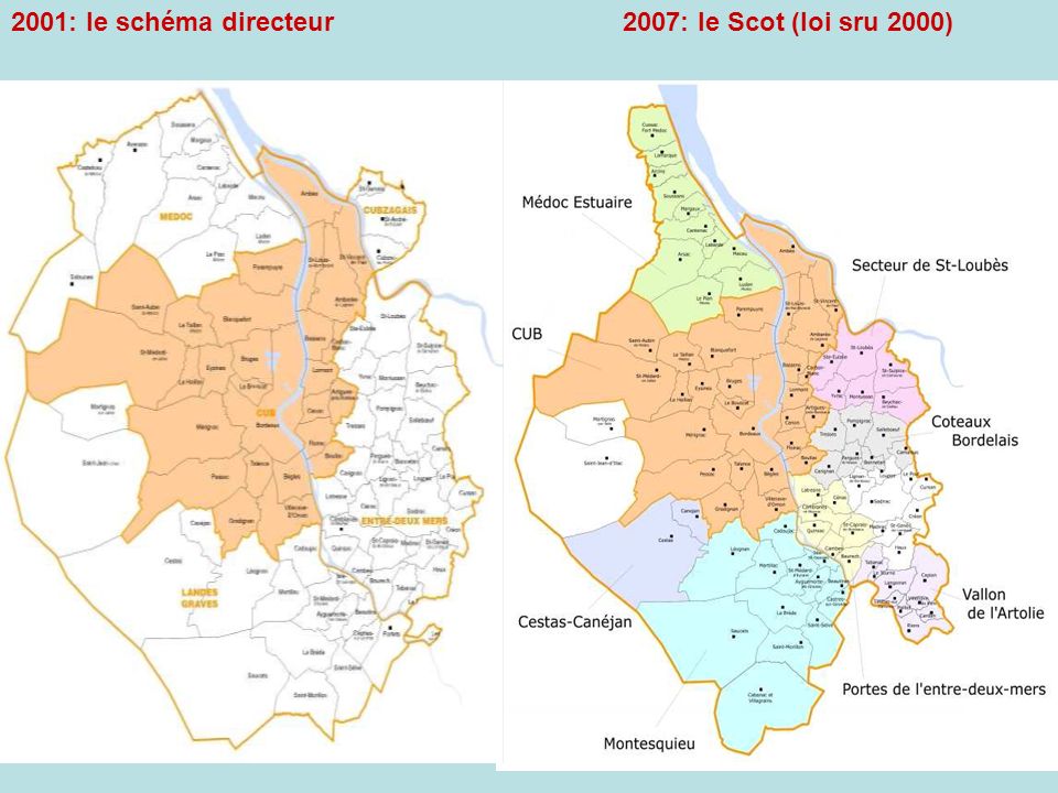 2007: le Scot (loi sru 2000) 2001: le schéma directeur