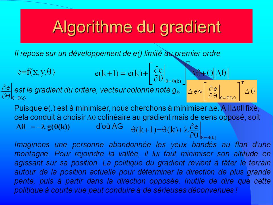 Algorithme du gradient