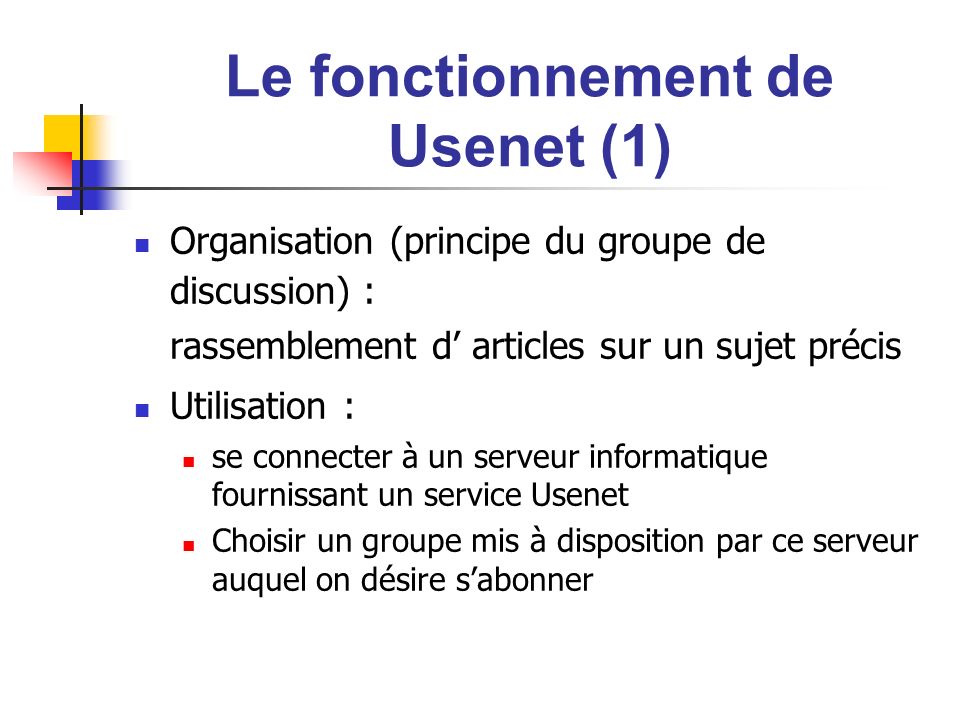 Le fonctionnement de Usenet (1)