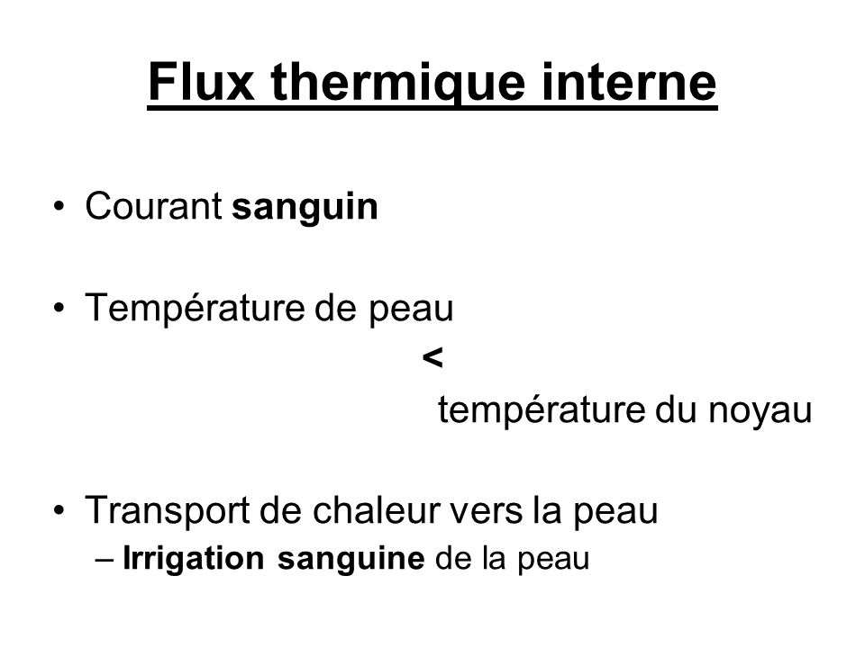 Flux thermique interne