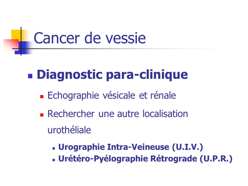 Cancer de vessie Diagnostic para-clinique
