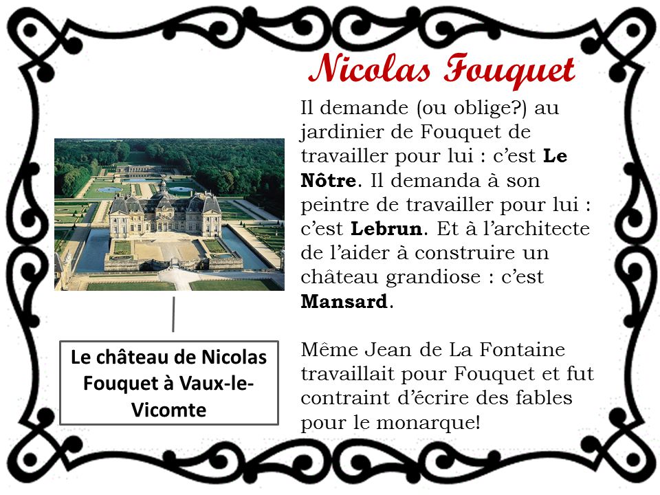 Le château de Nicolas Fouquet à Vaux-le-Vicomte
