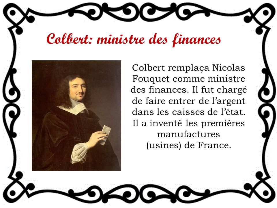 Colbert: ministre des finances