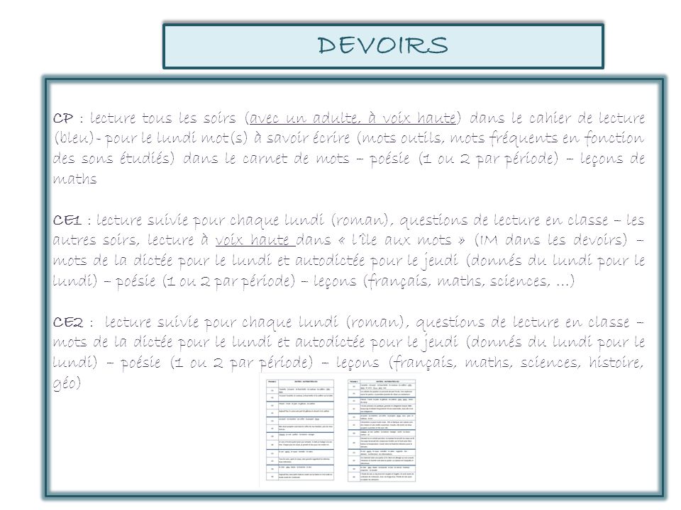DEVOIRS