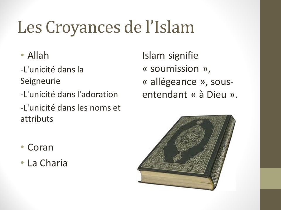 Les Croyances de l’Islam