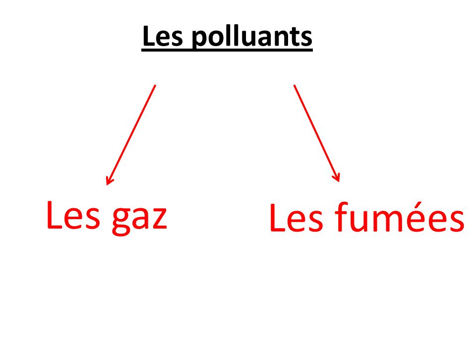 Les polluants Les gaz Les fumées