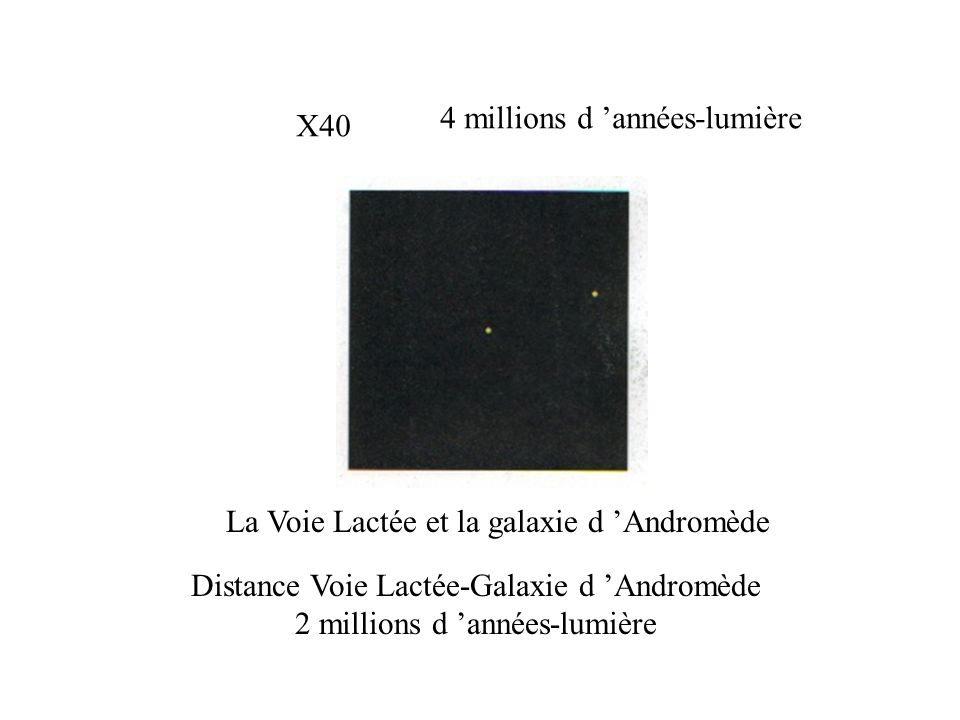 4 millions d ’années-lumière X40