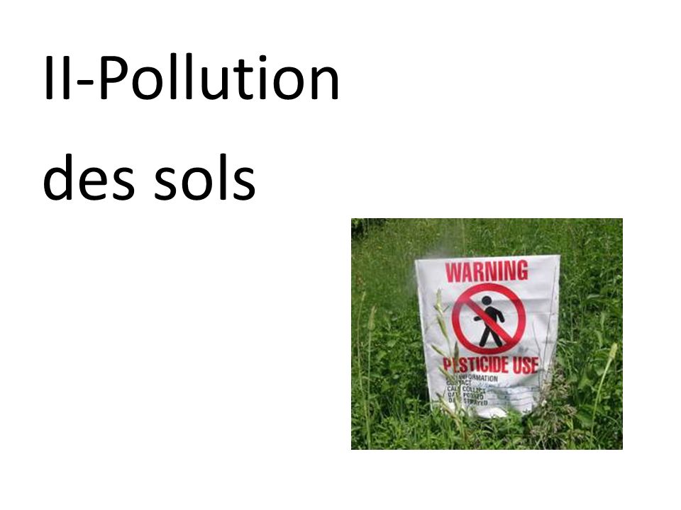 II-Pollution des sols