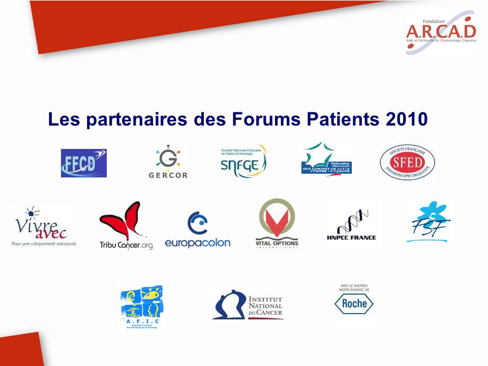 Les partenaires des Forums Patients 2010