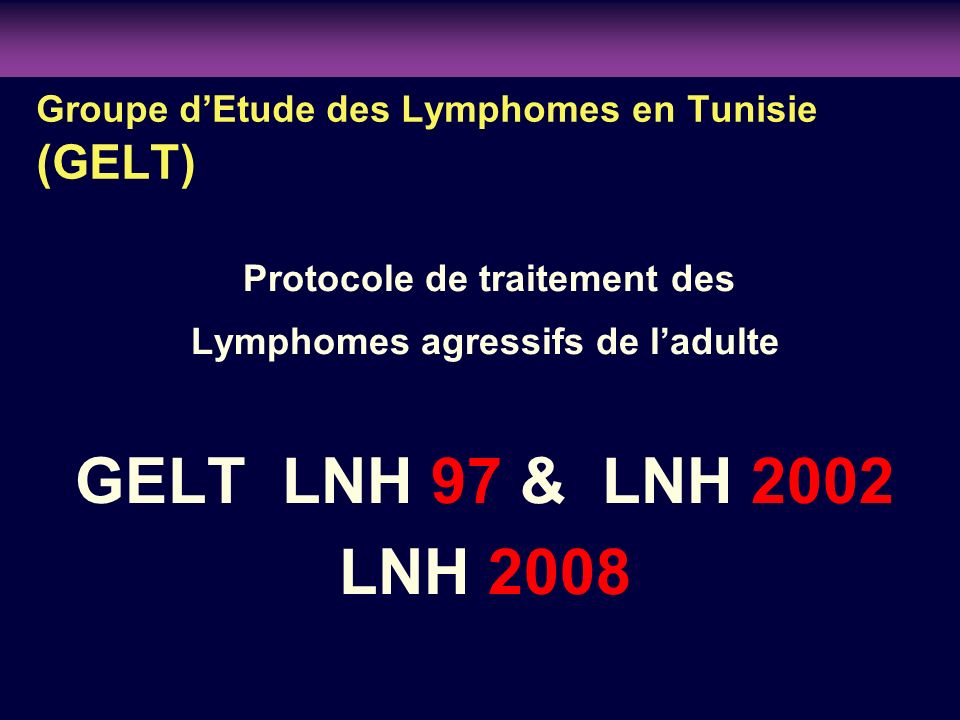 Groupe d’Etude des Lymphomes en Tunisie (GELT)